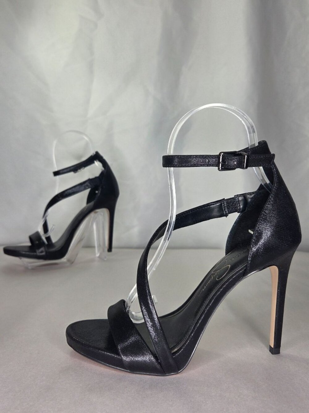 Jessica Simpson Rayli Strappy Dress Sandals - Black Shimmer, Size: 6.5 M